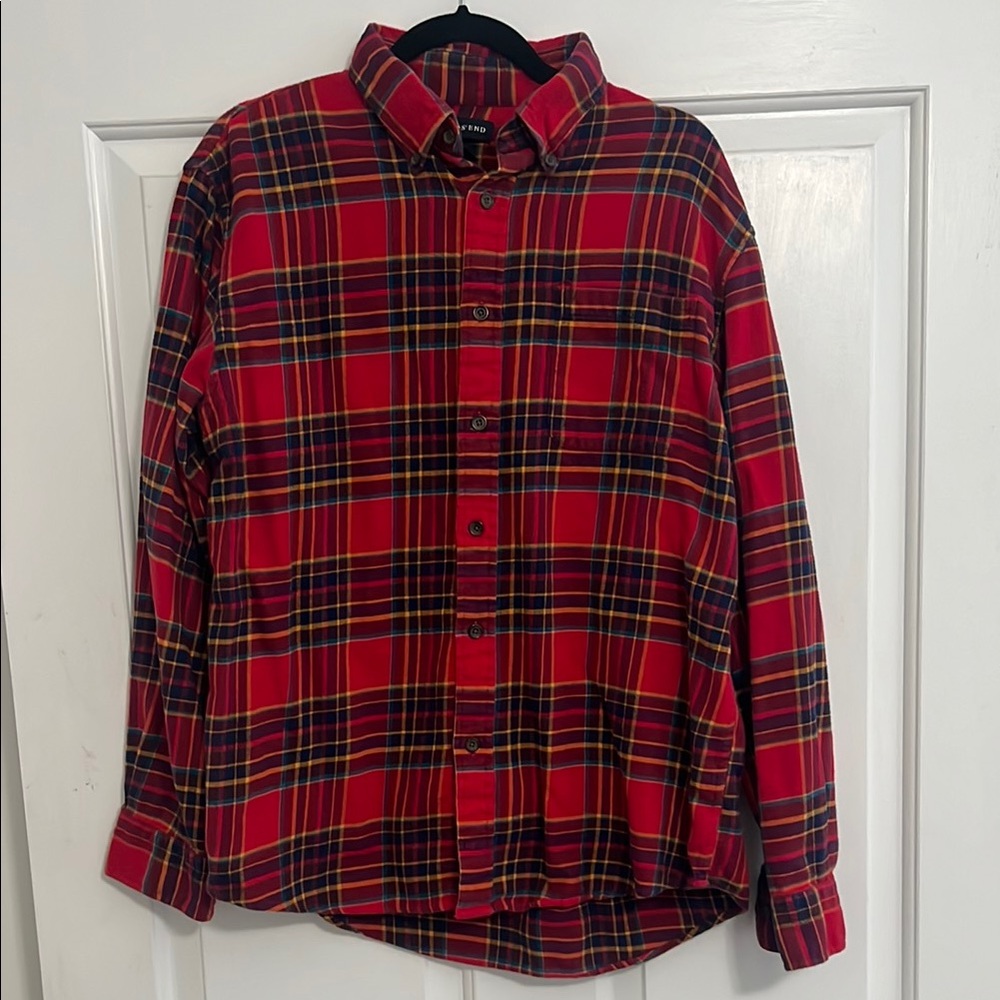 Red Plaid Men's Shirt